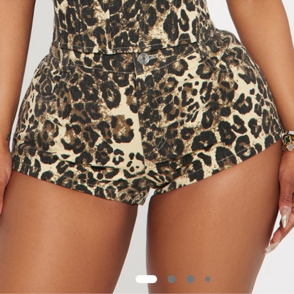 Fashion Nova High Waist Leopard Print Shorts